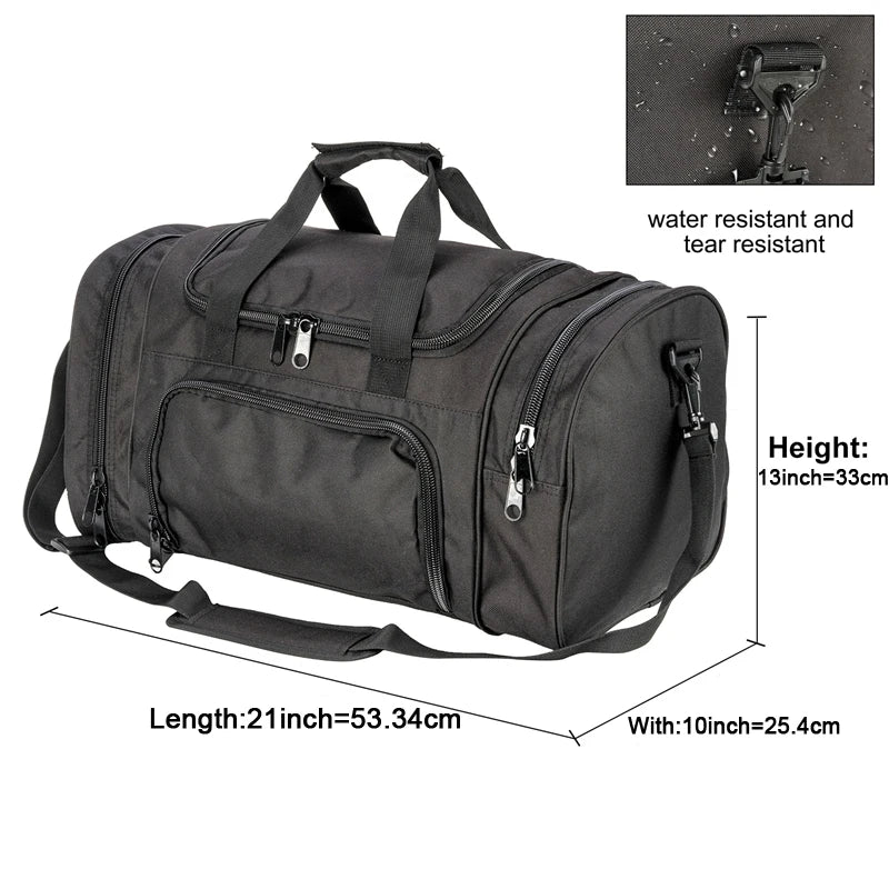 Lightweight Sports Travel Duffel Bag for Men and Women  carry-on luggage Gym Bag with Shoes Compartment for Women & Men