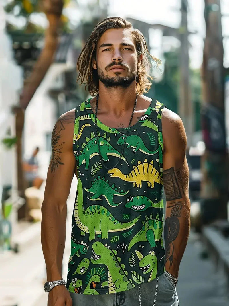 Summer new fresh style men's undershirt daily fitness sports street fashion breathable comfortable summer short sleeve