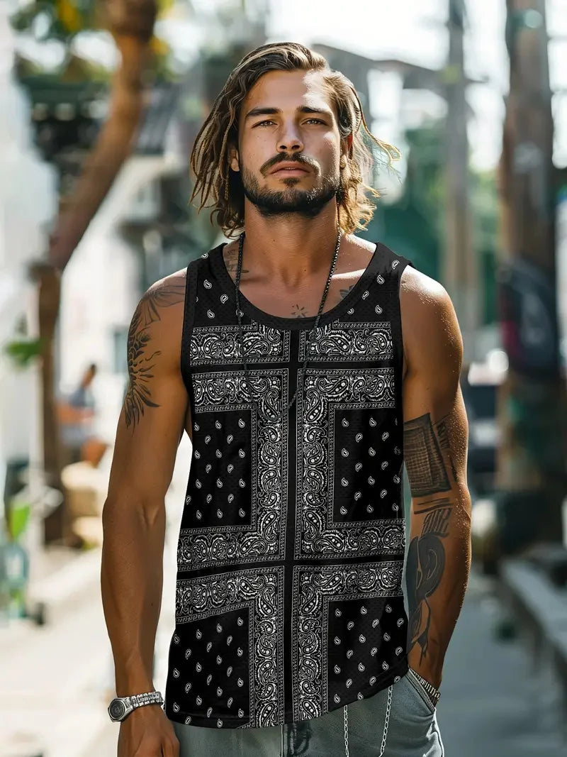 Summer new fresh style men's undershirt daily fitness sports street fashion breathable comfortable summer short sleeve