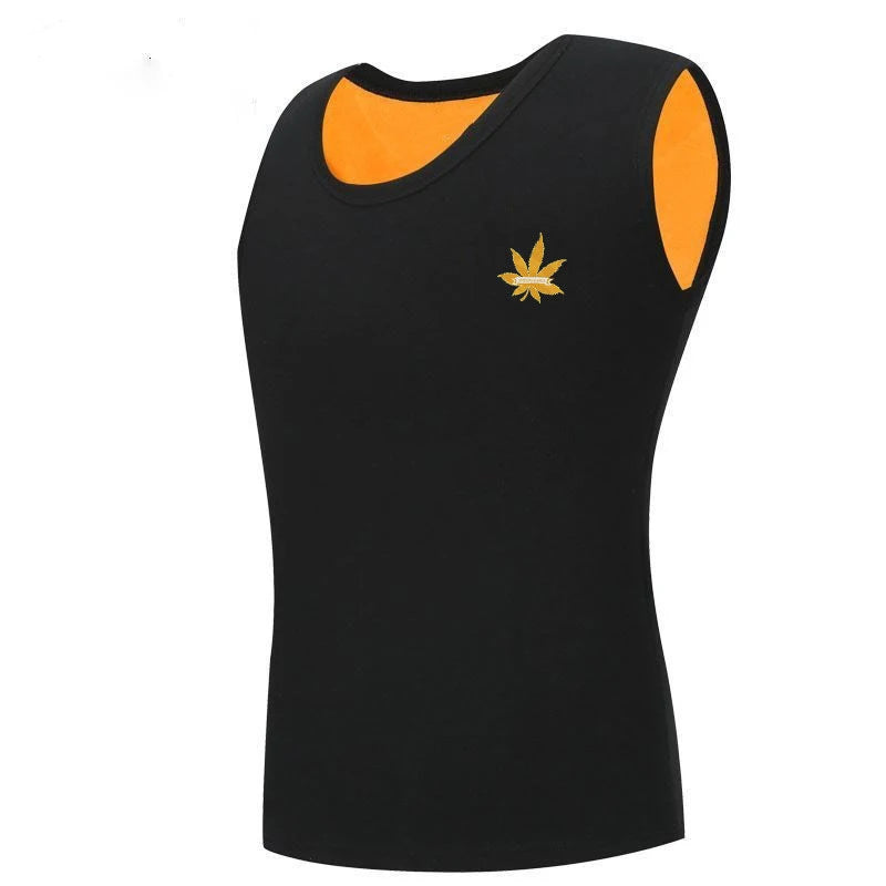 Fleece Tank Top Undershirt Men Fitness Sleeveless Thicken Tees Work Wear Plain T Shirt High Quality Cotton