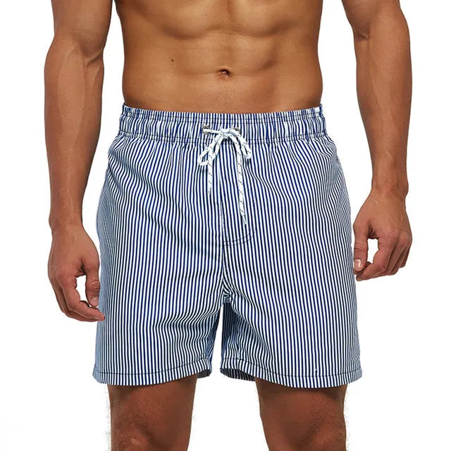 Summer Men Beach Print Shorts Surfing Swimwear Fitness Workout Trunks Male Sportswear With Pockets Pants