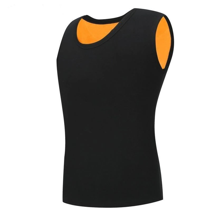 Fleece Tank Top Undershirt Men Fitness Sleeveless Thicken Tees Work Wear Plain T Shirt High Quality Cotton