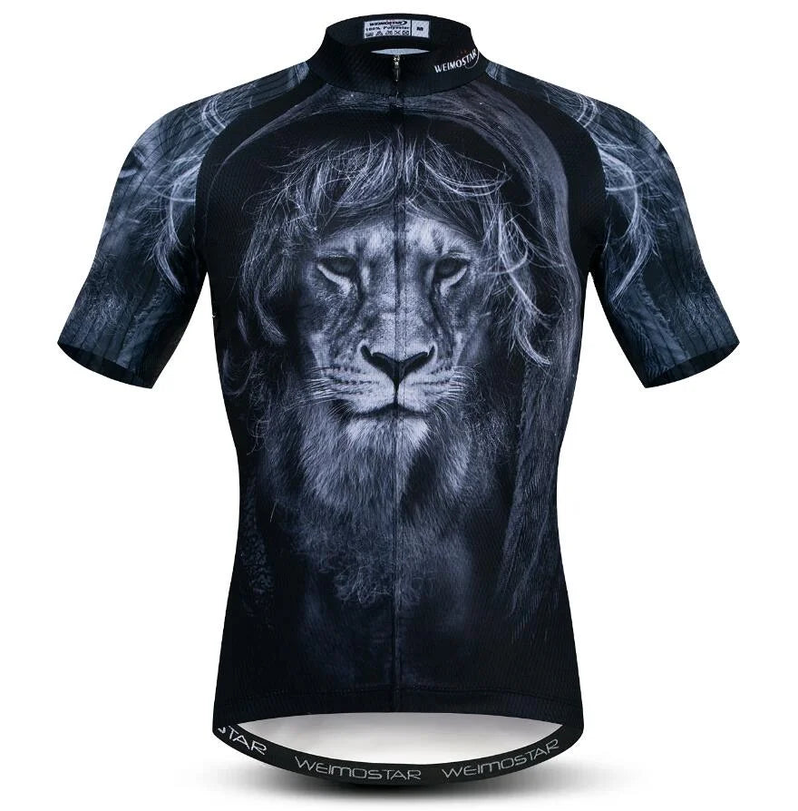 Men's cycling clothes motorcycle team off-road short-sleeved cycling lion mountain bike downhill cycling shirt cycling