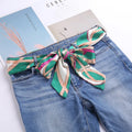 Extra long wide ribbon belt skirt knot silk satin ribbon bow silk scarf gauze cloth strip waist seal Women's Belt
