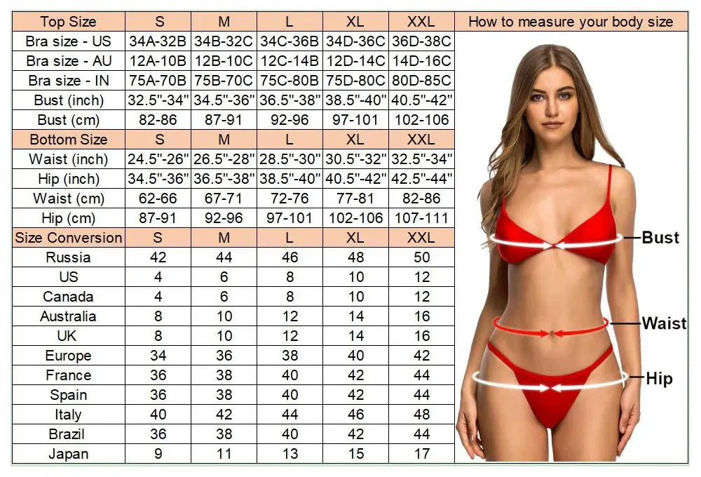2 Pieces Padded High Waist Bikini Set