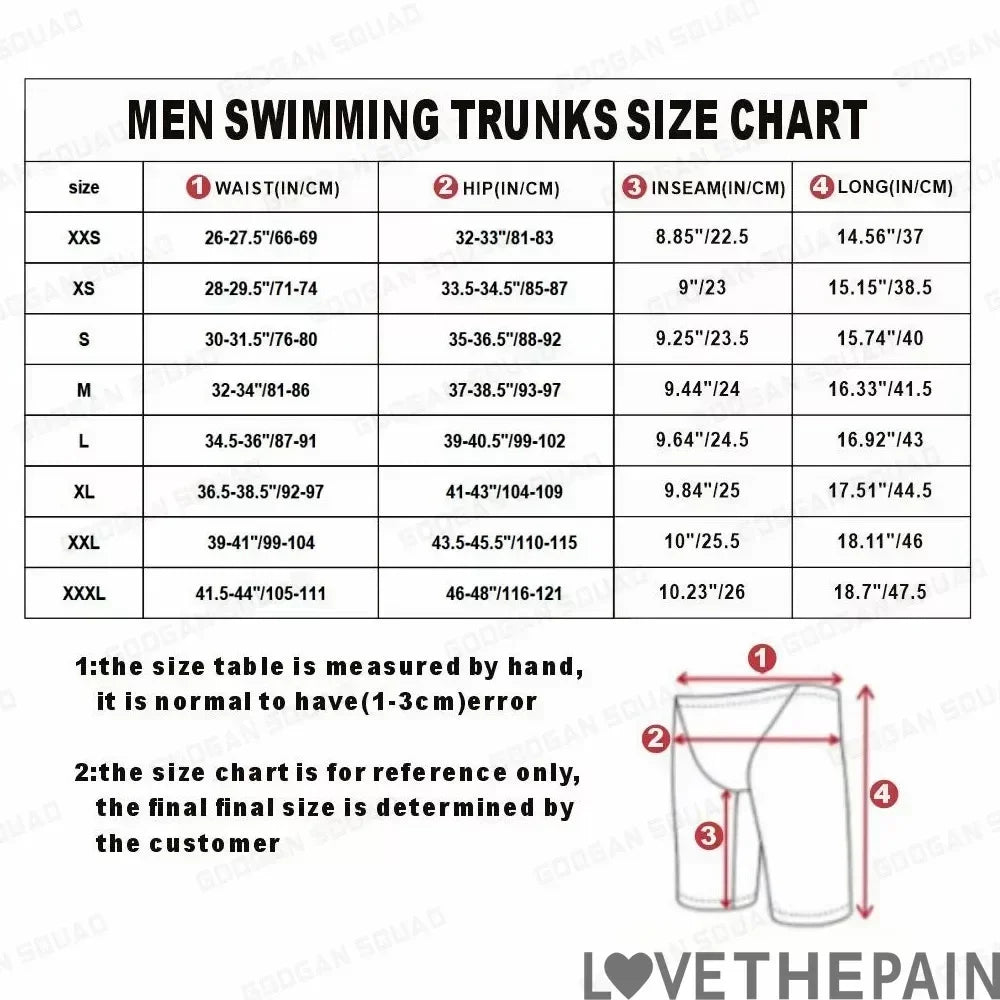 Men Swim Jammer Swimming Trunks Professional Swim Surf Trunks Summer Beach Lycra Quick Dry Uv Protection Gym Tights Shorts