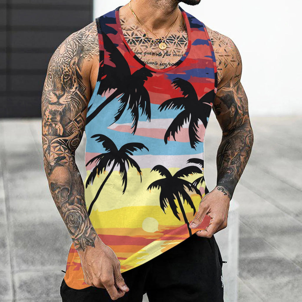 Hawaiian Fashion Men's Sleeveless Tank Top