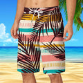 Men's Hawaiian Beach Shorts Coconut Tree 3D Print Quick Dry Oversized Surfing Board Shorts Summer Swimsuits Trunks Man Clothing