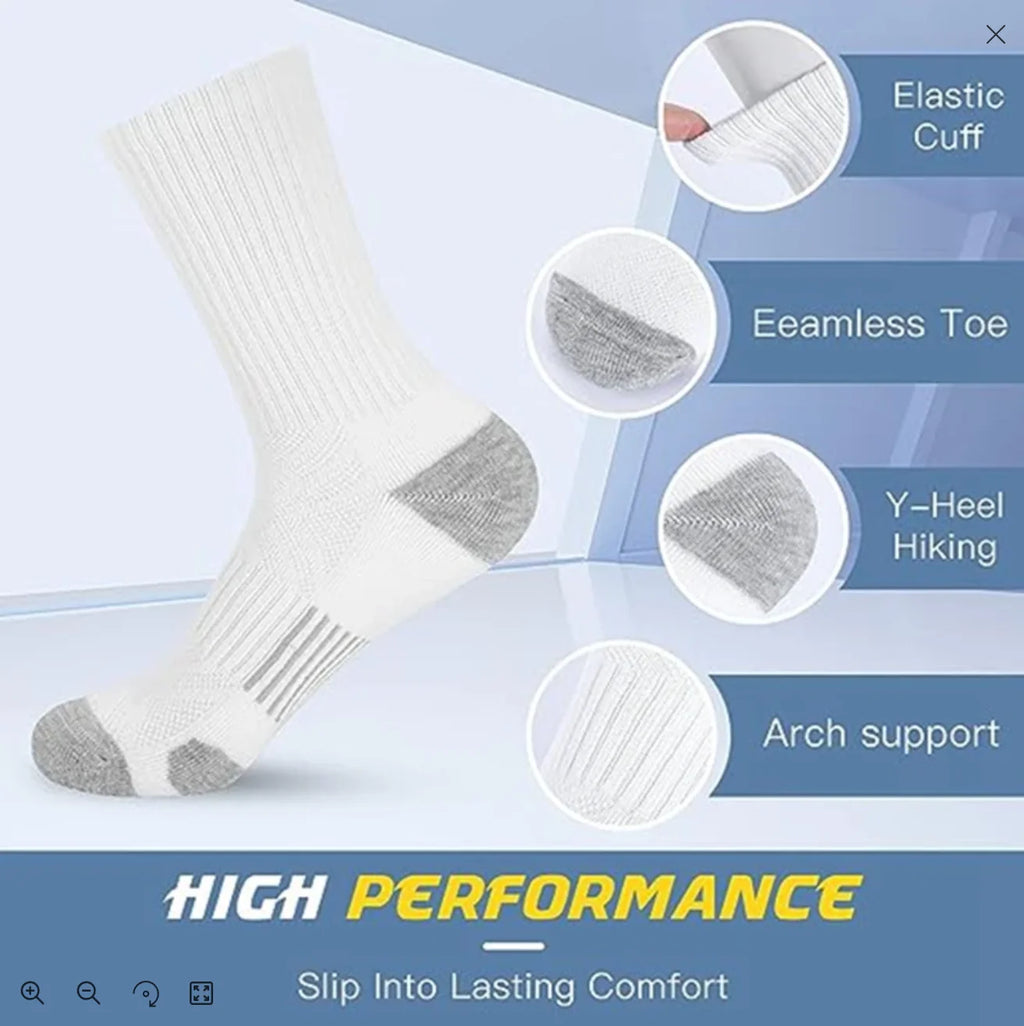 10/30 Pairs Men's Running Socks Soft Comfortable Summer Sweat Wicking Breathable Basketball Sports Socks for Active Lifestyle