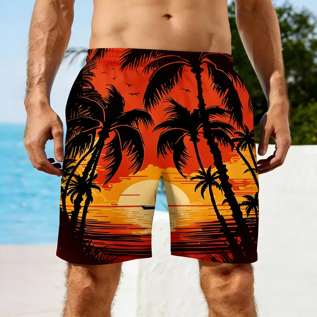 Men's Summer Short Beach Vacation Hawaiian 3D Printed Graphic Short