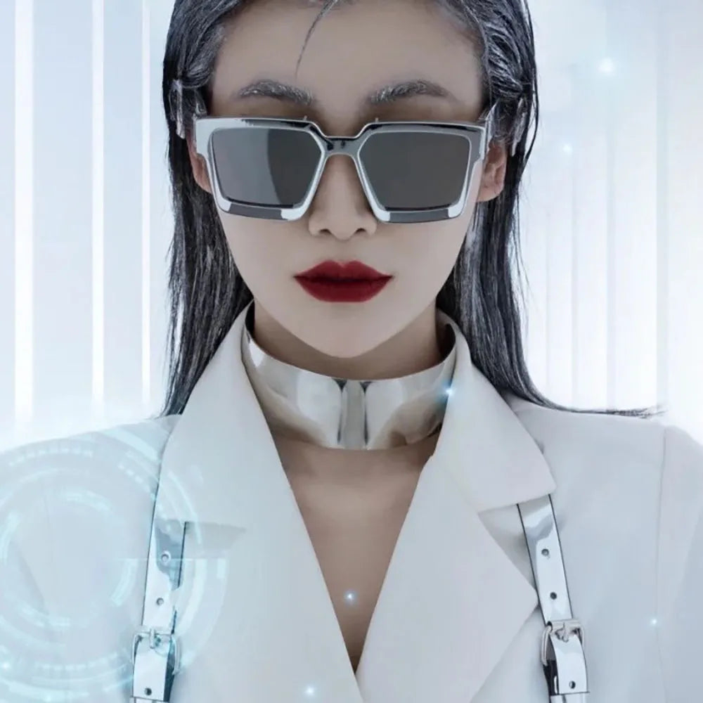 Senior Square Sunglass Men/Women Vintage Millionaire Sunglasses Women Silver Retro Fashion Glasses