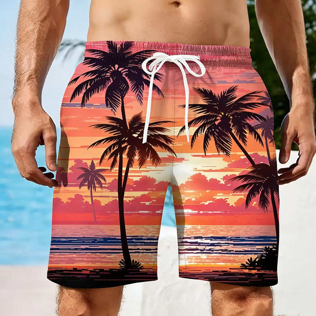 Men's Summer Short Beach Vacation Hawaiian 3D Printed Graphic Short