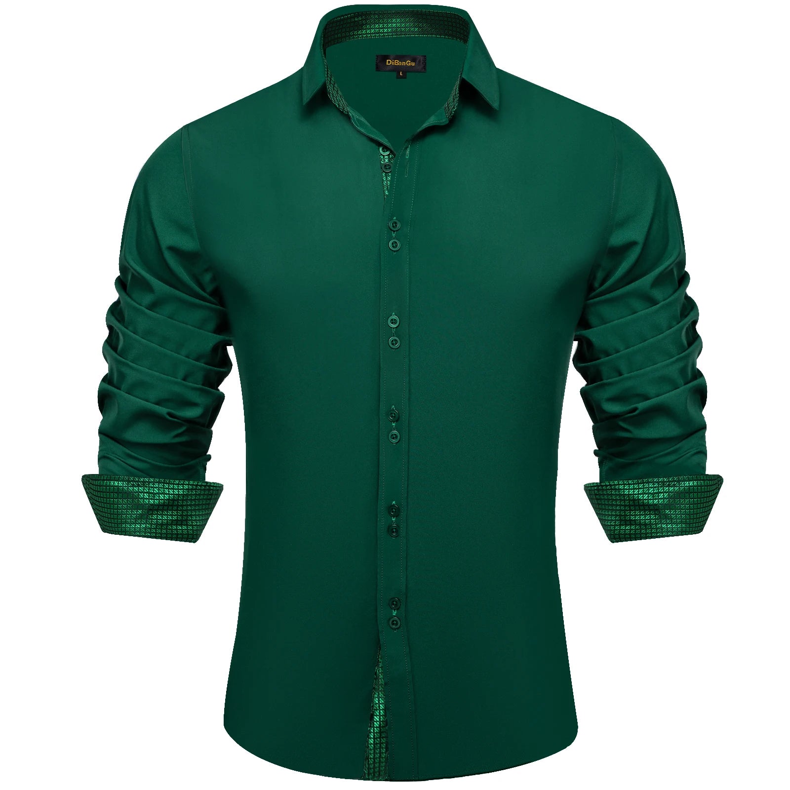 Men's Polyester Cotton Shirts Long Sleeve Paisley Patchwork Social Casual Dress Shirt
