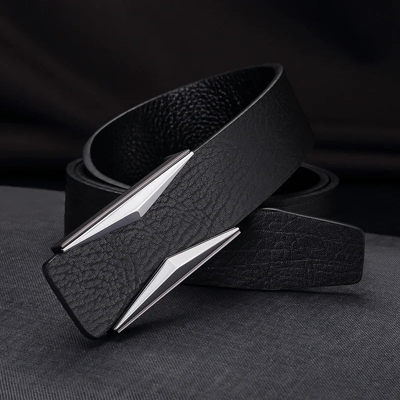 Luxury Brand Belts for Men  Fashion Shiny Coffee Design Buckle High Quality Waist Shaper Leather genuine Belts