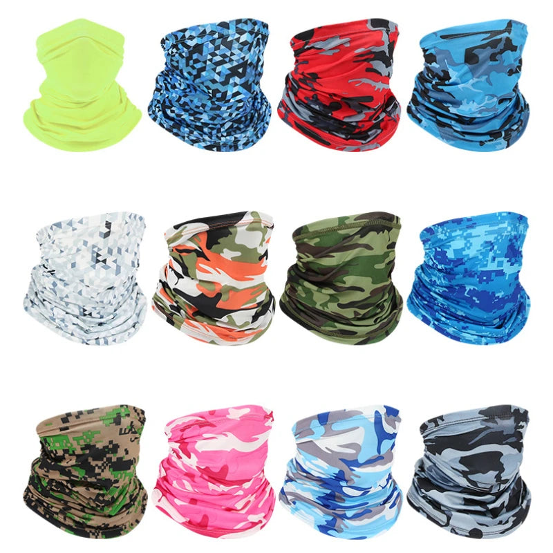 Outdoor Ice Silk Sun Protection Neck Cover, Riding Mask Full Face