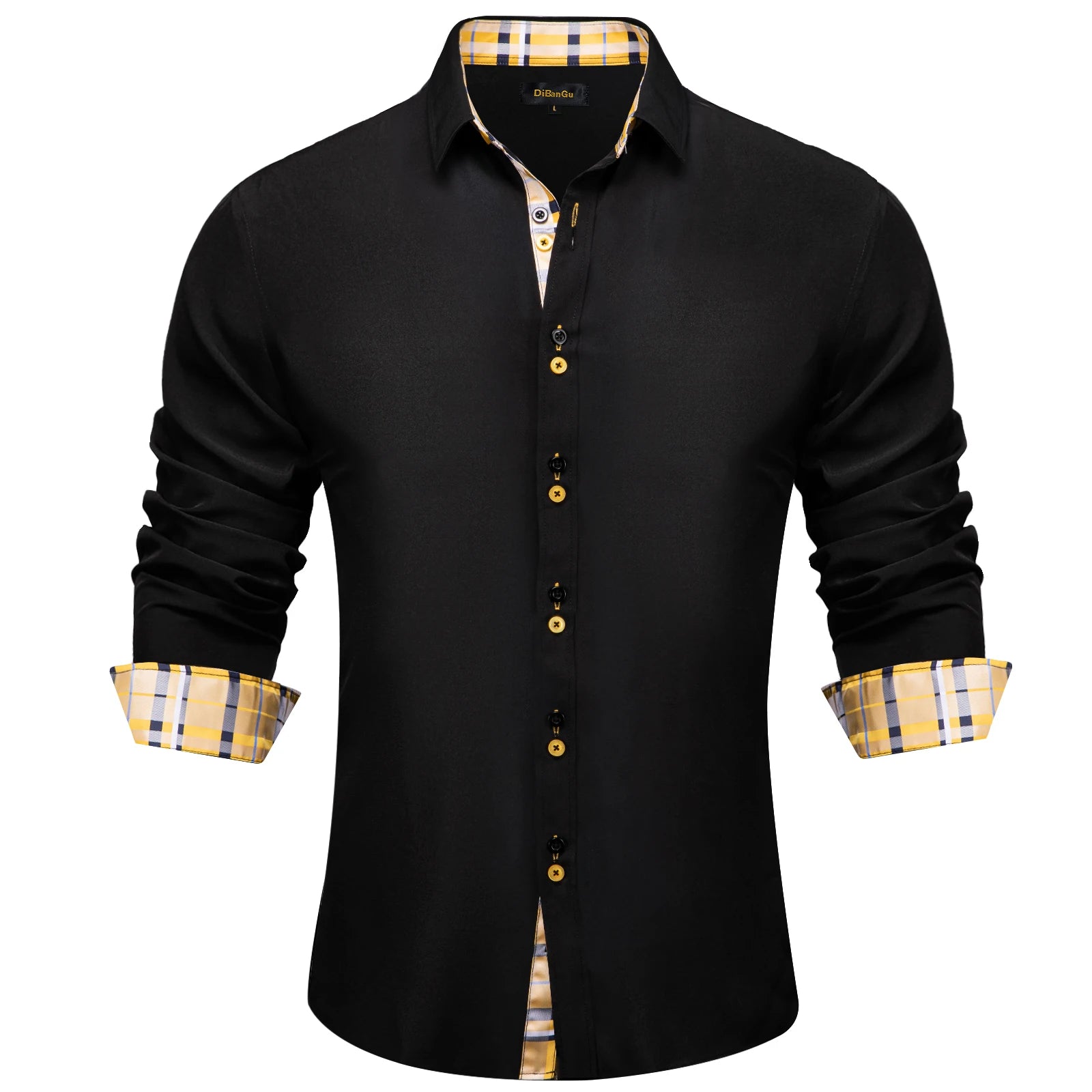 Men's Polyester Cotton Shirts Long Sleeve Paisley Patchwork Social Casual Dress Shirt
