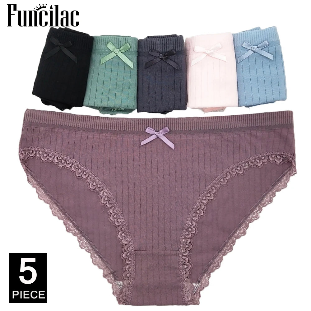 5 Pcs/set Women's cotton panties Girl Briefs Ms. Cotton underwear bikini underwear sexy Ladies Briefs
