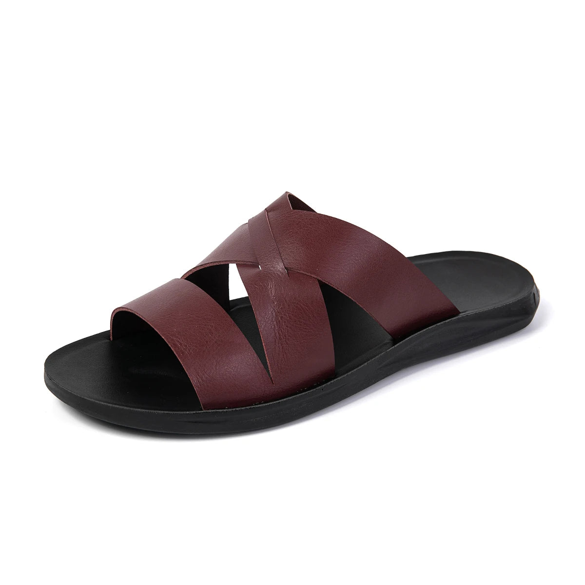 Quick Dry Mens Sandals Summer Outdoor Slippers Open-toe Beach Sandals Vacation Pool Half Drag Male Slides New Non-Slip Sandaly