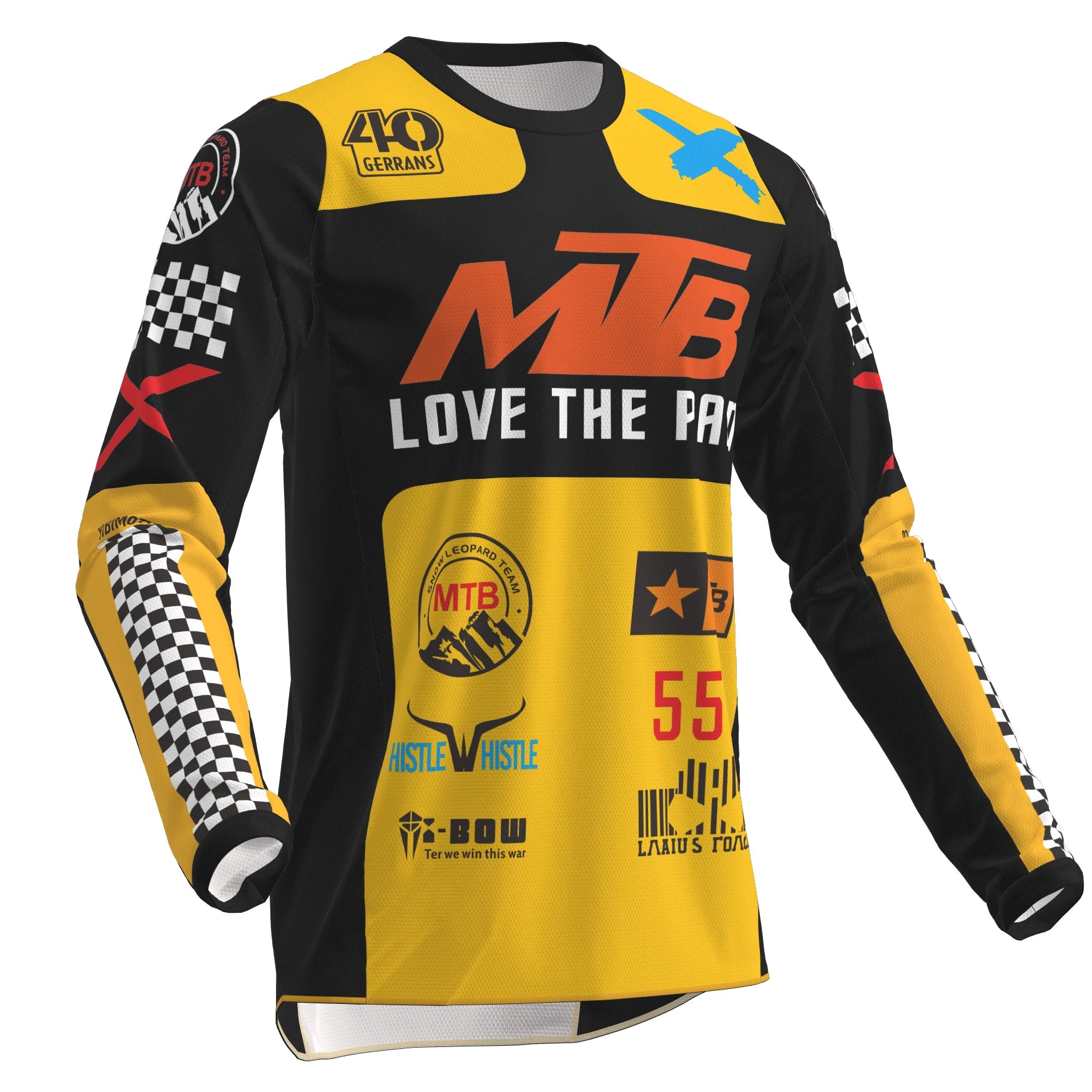 Men's Long Sleeve Motocross Cycling Jerseys Downhill Mountain Bike MTB Shirts Offroad
