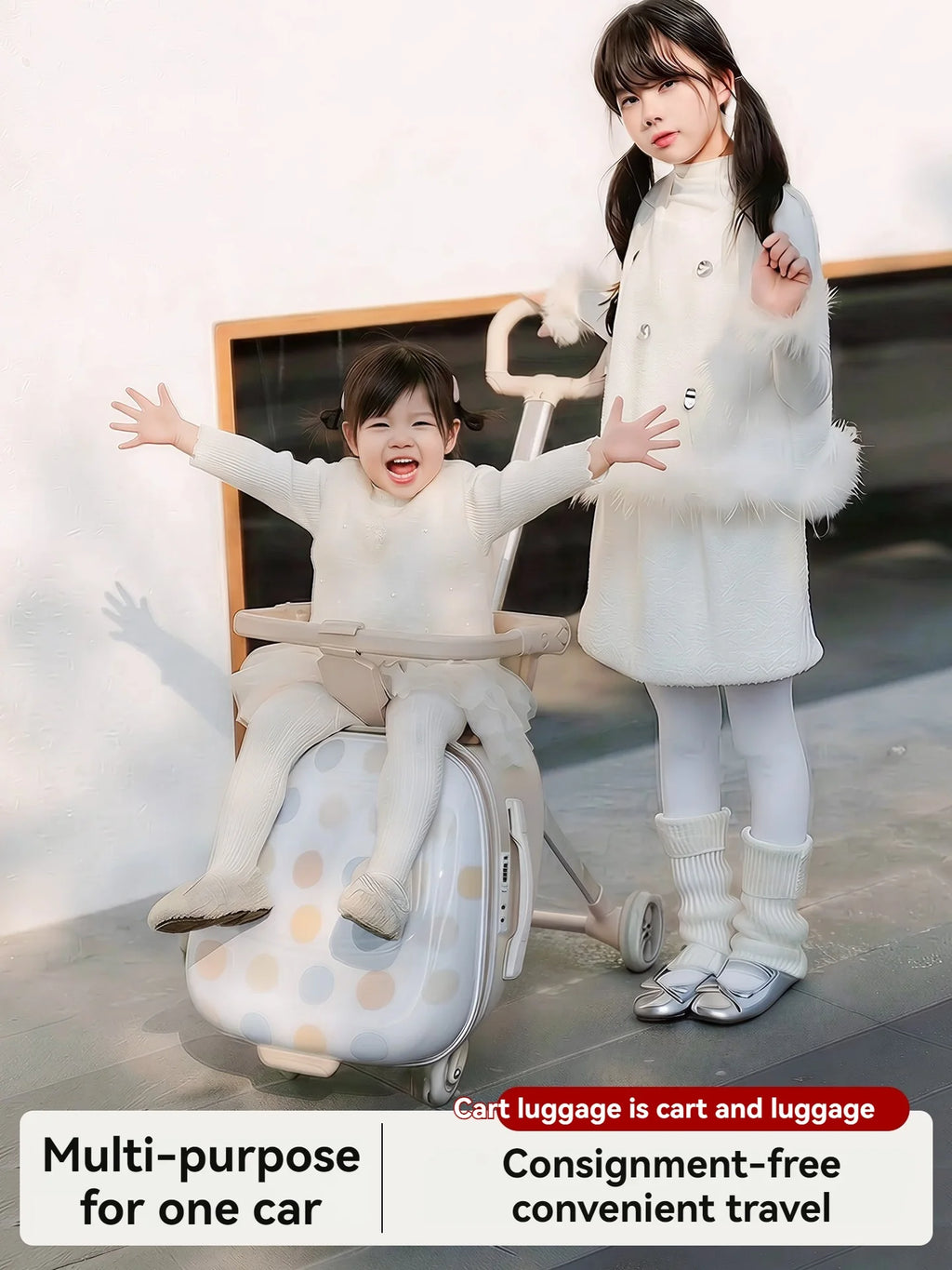 Luggage suitcase for children, suitable for both boys and girls, with a handle for easy transportation, perfect for traveling