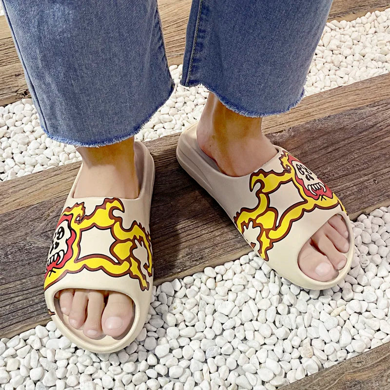 Unisex House Shoes Non-Slip thick Soft Platform Slide Sandals for Women/Men Indoor Outdoor Shower Bathroom Slipper