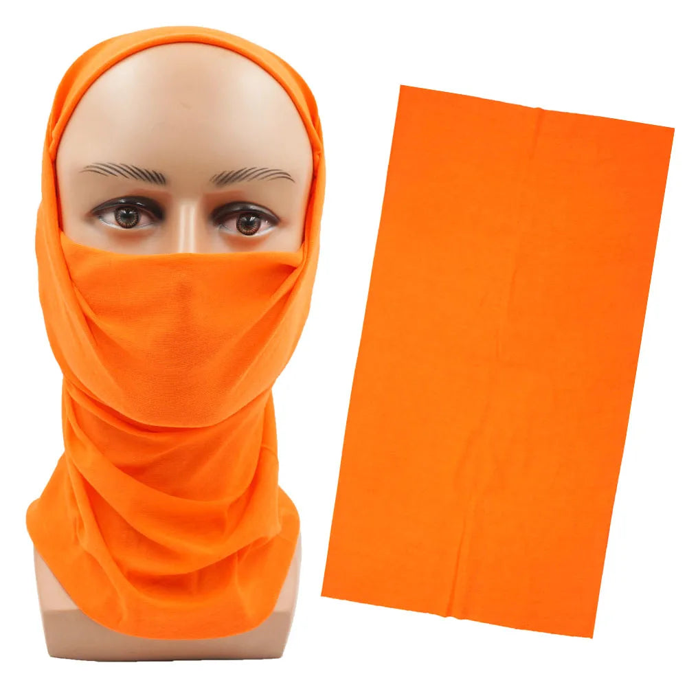 Outdoor Magic Bandana Solid Dyeing Color Cycling Hiking Scarves Fashion Headwrap Neck Tube Cover Fishing Windproof Face Mask