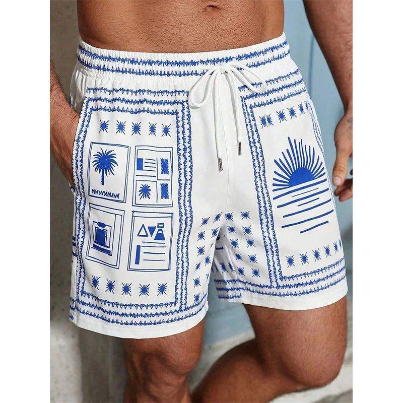 Men's Casual Board Short, Hawaii Style, Classic Fashion, ect Beach Shorts Quick Dry Trunks