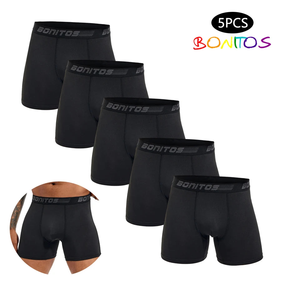 5pcs boxers Men's Breathable boxer shorts Men Underwear Polyester underpants for man High Quality Male Trunks
