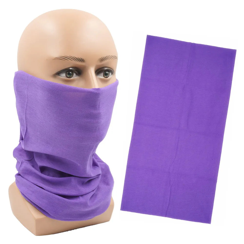 Outdoor Magic Bandana Solid Dyeing Color Cycling Hiking Scarves Fashion Headwrap Neck Tube Cover Fishing Windproof Face Mask