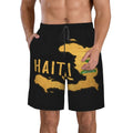 Haiti Flag Graphic Beach Shorts Men-Kids 3d Printed Swimming Trunks Summer Quick Dry Board Shorts Street Oversized Short Pants