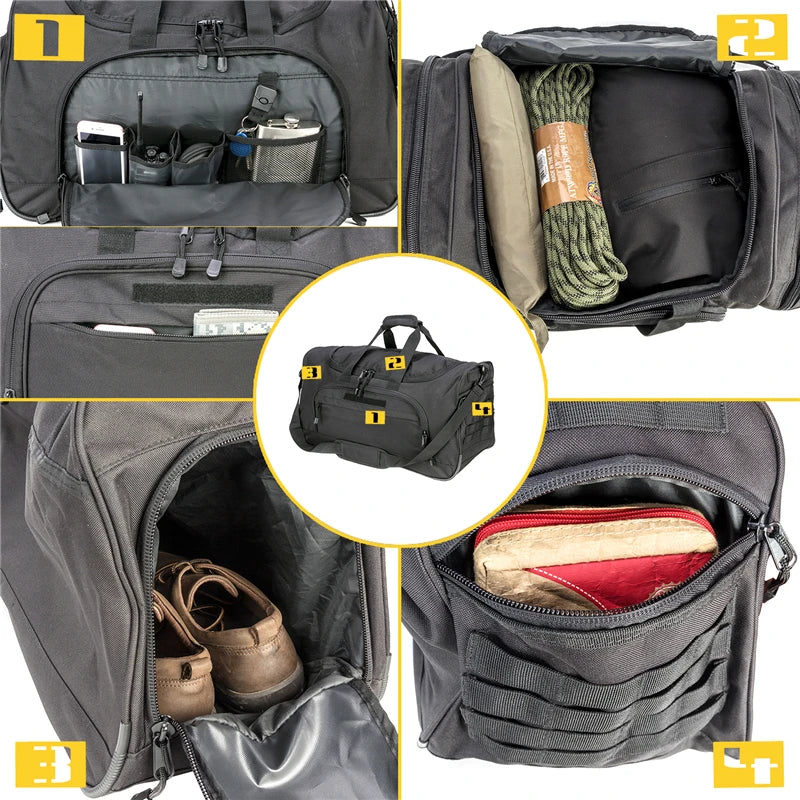 50L Waterproof Gym Bag Men Sports Travel Bags Military Tactical Duffle Luggage Outdoor FitnessTraining Bag