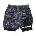 Anime Running Shorts Men's Double Layer, 2 in 1