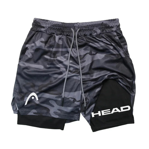 Anime Running Shorts Men's Double Layer, 2 in 1
