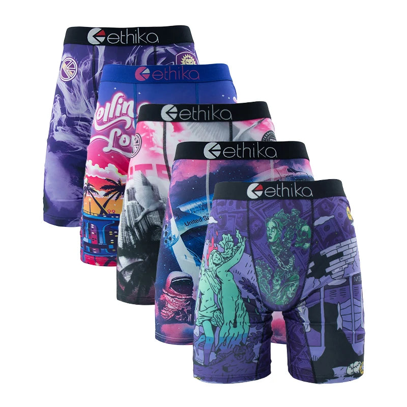 5pcs ETHIKA Men Underwear Breathable Underpants Boxer brief