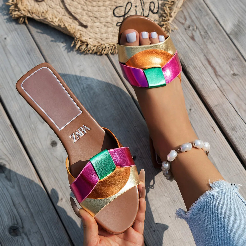 Designer Women'S Solid Color Fashion Slippers Zapatos De Mujer Women'S Shoes Slippers Women Slippers Women Shoes