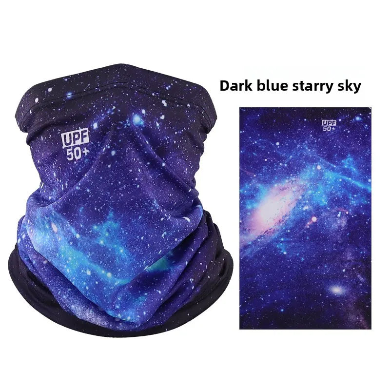 Sun protection face mask, cycling sun protection neck gaiter, unisex fishing ice silk magic headscarf, summer thin neck scarf