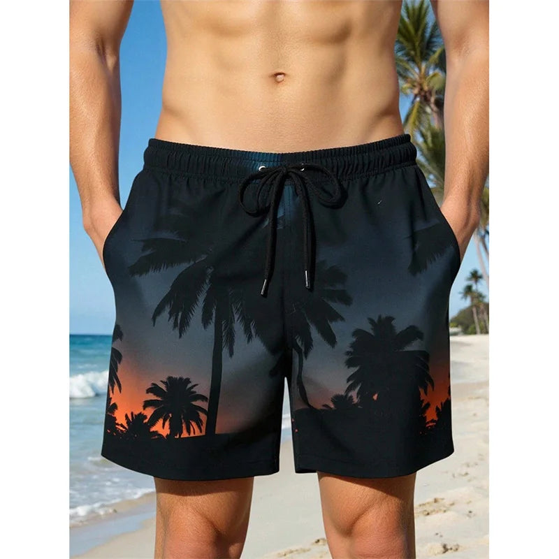 Men's Casual Board Short, Hawaii Style, Classic Fashion, ect Beach Shorts Quick Dry Trunks