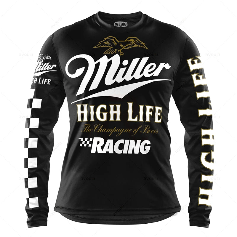 Camping Downhill Jerseys, Mountain Bike, MTB Shirts,Offroad MX Motorcycle Clothing, Motocross Sportwear, Fishing Hunting Clothes