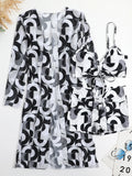 3 Piece Sexy Printed Bikinis 2026 Women High Waist Swimsuit Cover Up Swimwear Female Lady Bathing Suit Swimming Summer Beachwear