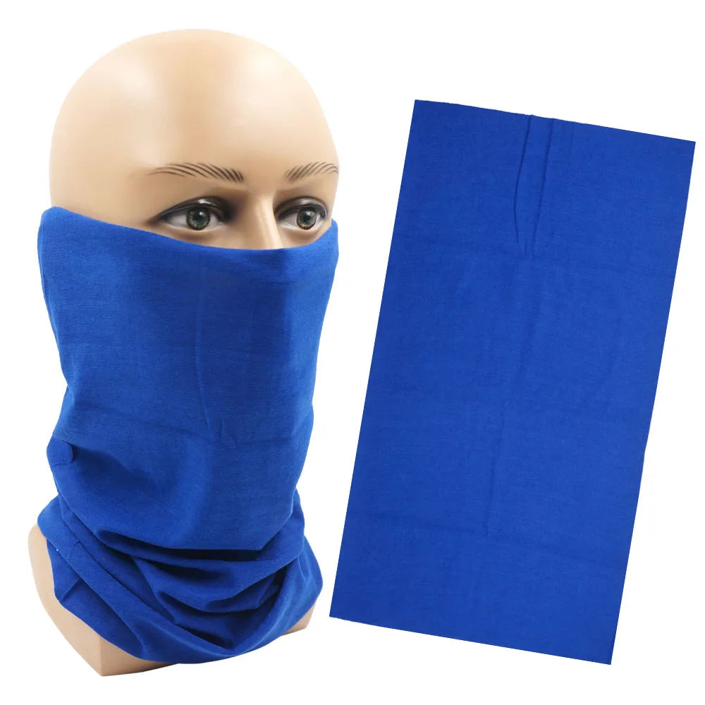 Outdoor Magic Bandana Solid Dyeing Color Cycling Hiking Scarves Fashion Headwrap Neck Tube Cover Fishing Windproof Face Mask