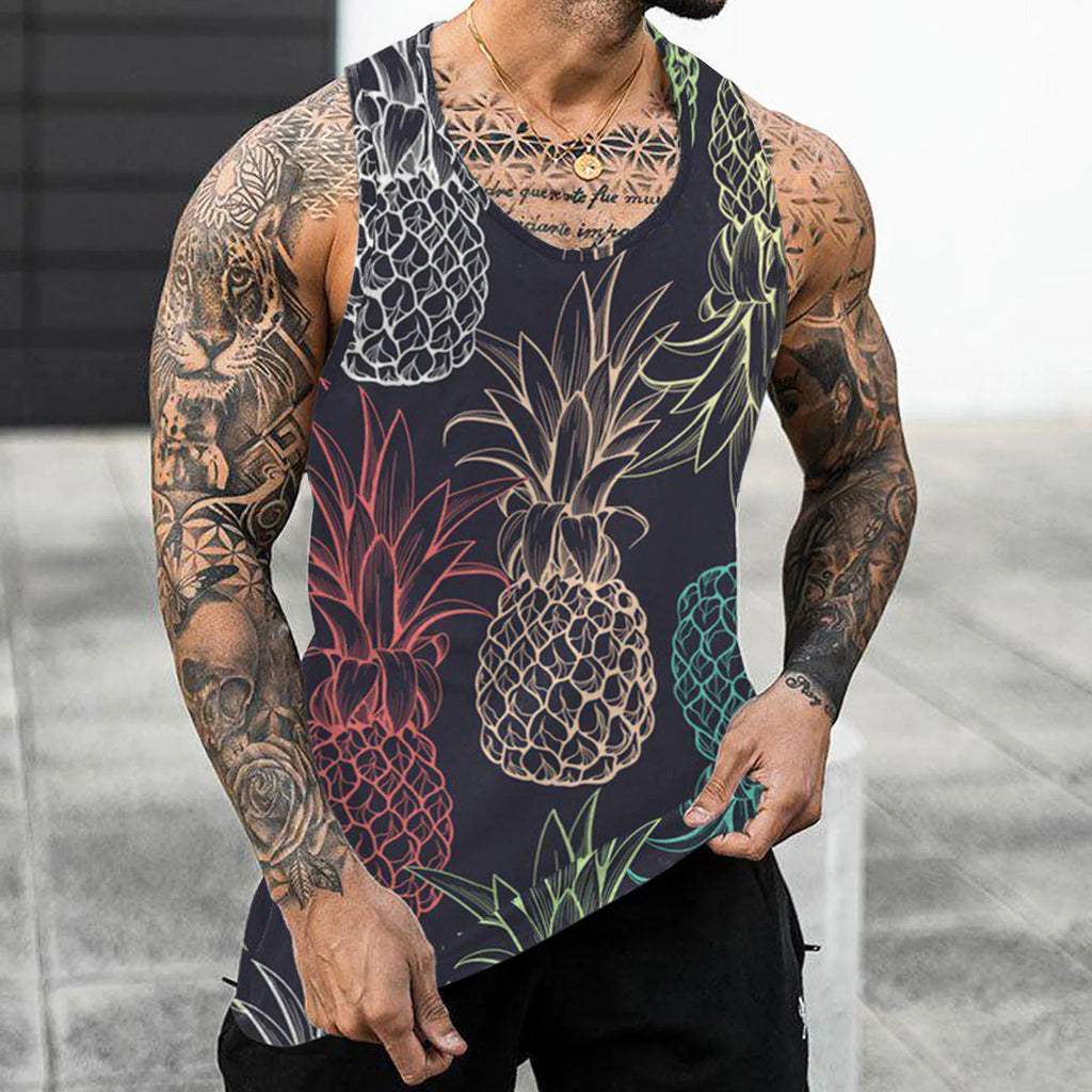 Hawaiian Fashion Men's Sleeveless Tank Top
