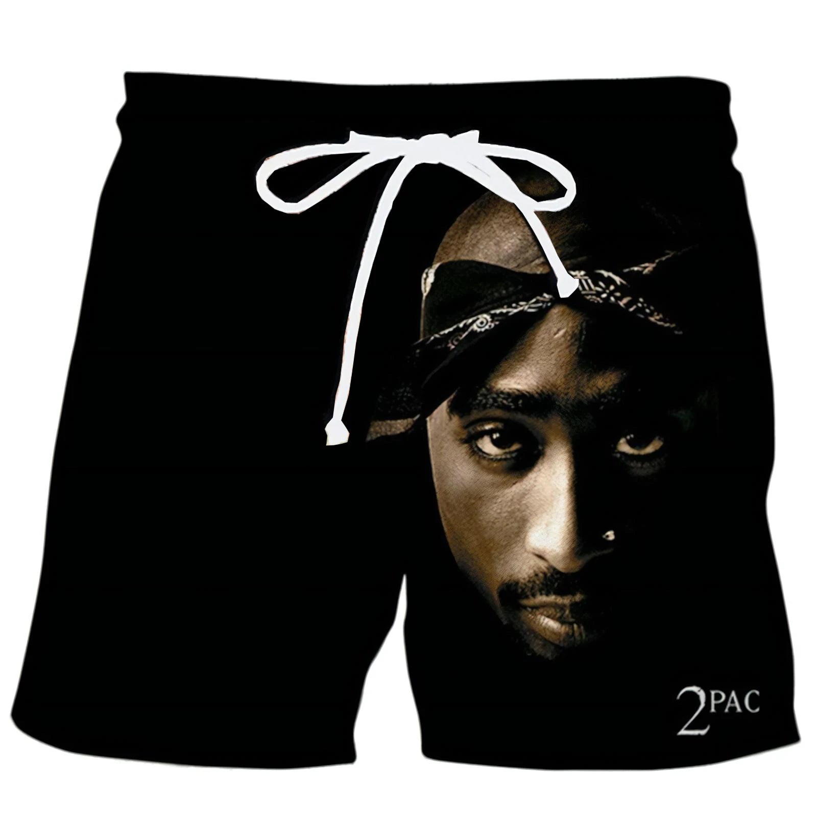 Hot Rapper 3D Printed Personalized Design Men's Shorts 2Pac Tupac Character Mens Short