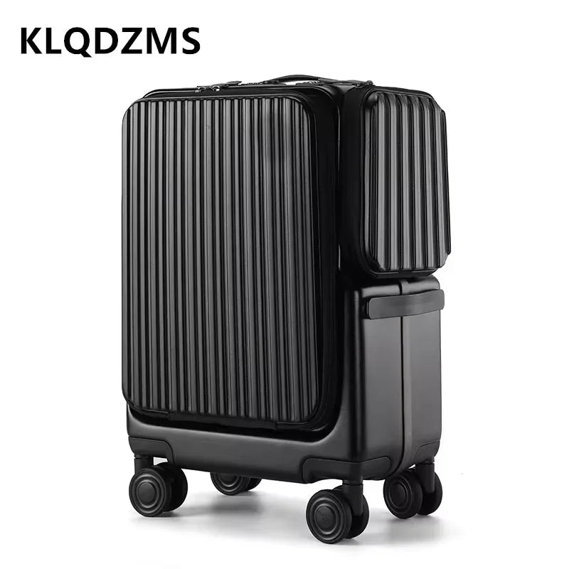 Carry-on Suitcase Front Opening Laptop Boarding Case 20 Inch USB Charging Trolley Case Password Box Cabin Luggage