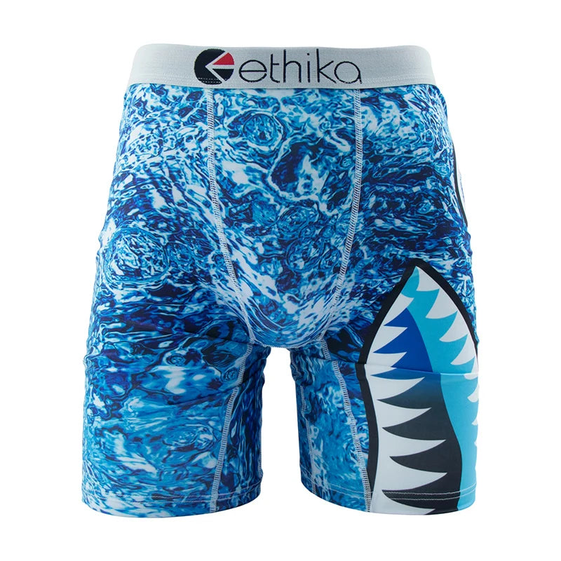 ETHIKA 1Pcs Men Underwear Boxers Breathable Mesh Crotch Mens Panties Plus Size S-3XL Summer Man Underpants Men's Boxers Briefs