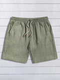 Thin linen shorts for men, loose and casual, five-inch pants, cotton and linen, breathable