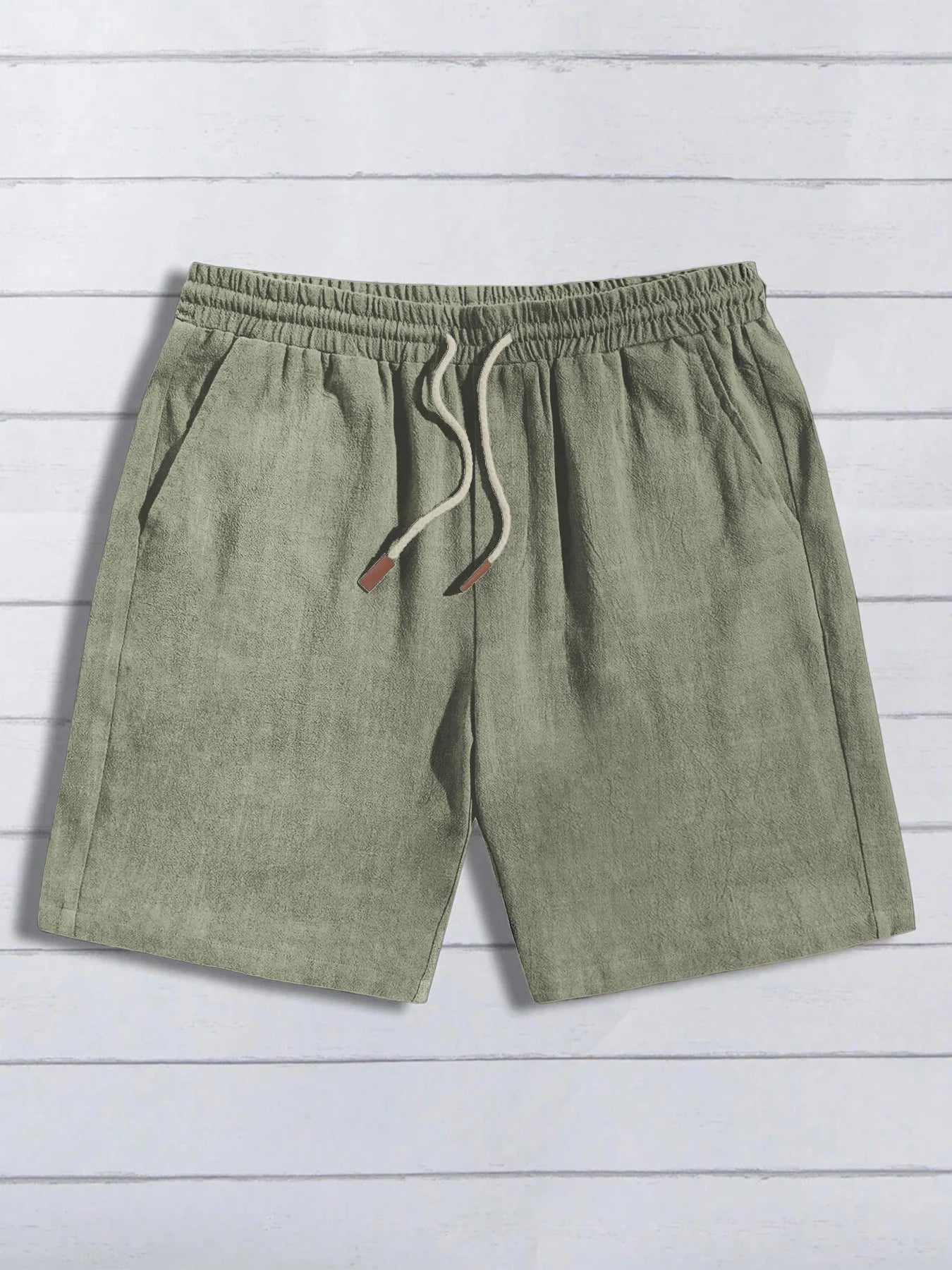 Thin linen shorts for men, loose and casual, five-inch pants, cotton and linen, breathable