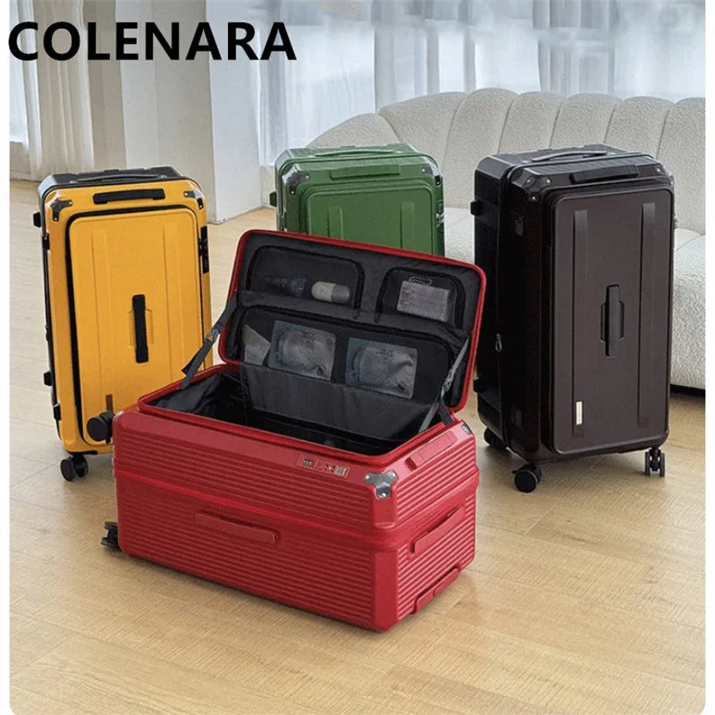 COLENARA 20"24"26"28 Inch Large Capacity Trolley Case Luggage Women's ABS+PC Boarding Box Student Carry-on Travel Suitcase