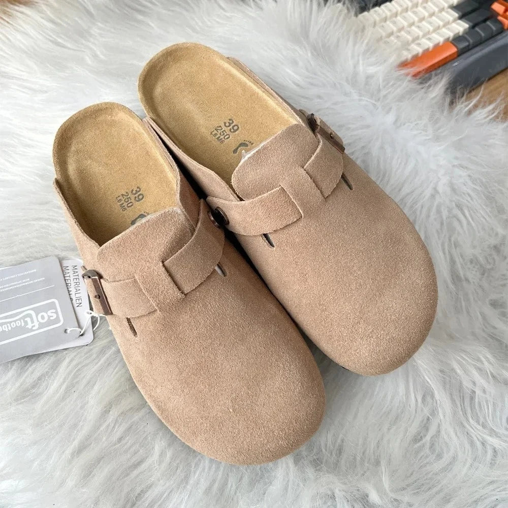 Men's and women's cork slippers, fashionable summer sandals, beach and outdoor casual sandals
