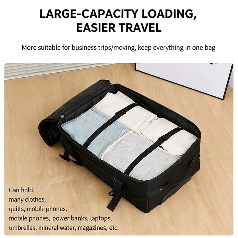 Large Capacity Travel Bag With Wheels 22/70/90IN Foldable Travel Backpack Scalable Handbags Multi Functional Storage Luggage Bag