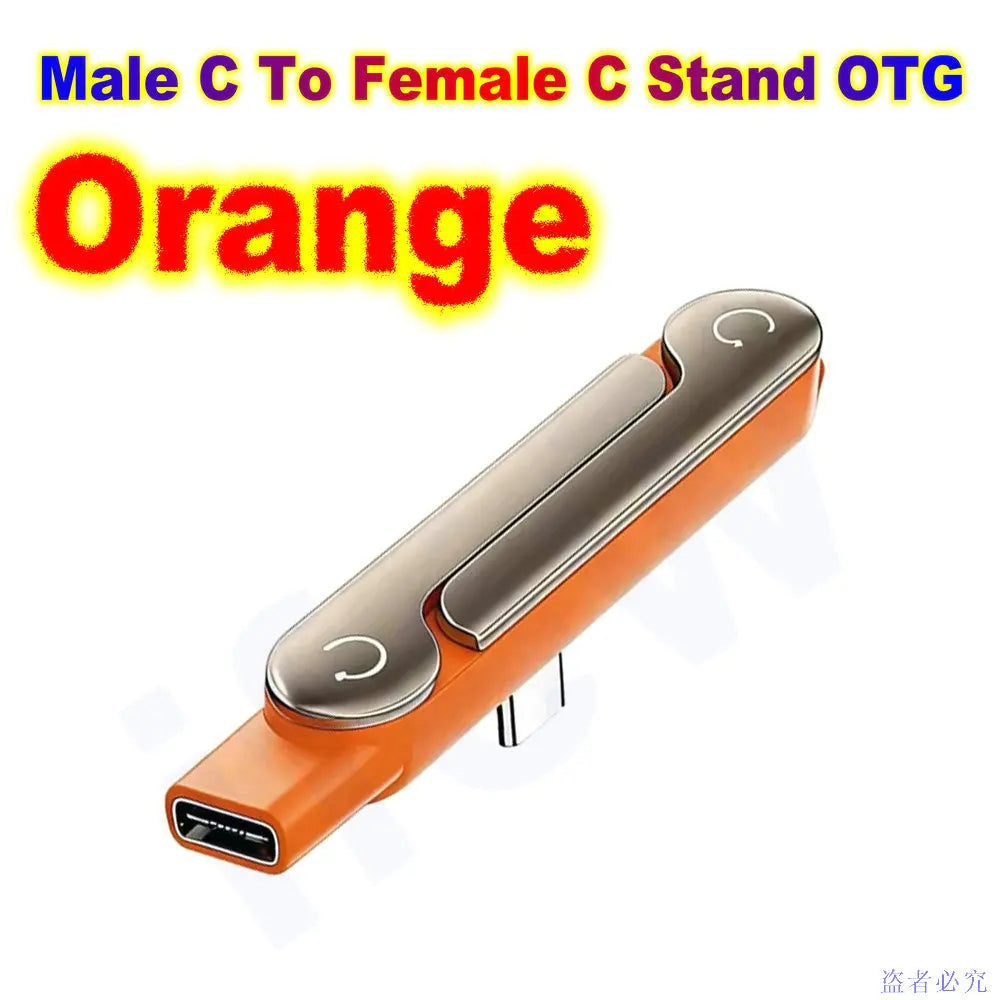 USB Type C Flat Charger Charging Cable C Kick Cable Stand With Invisible Support Foldable Phone Holder 240W Charge Wire Bracket